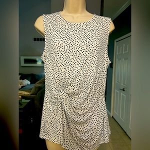 DKNY Black & White polka dot cami/tank (M)